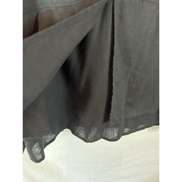 Orvis Hemp Tencel Blend Black Long Sleeve Shirt Linen Like Breathable Large EUC - Picture 4 of 7